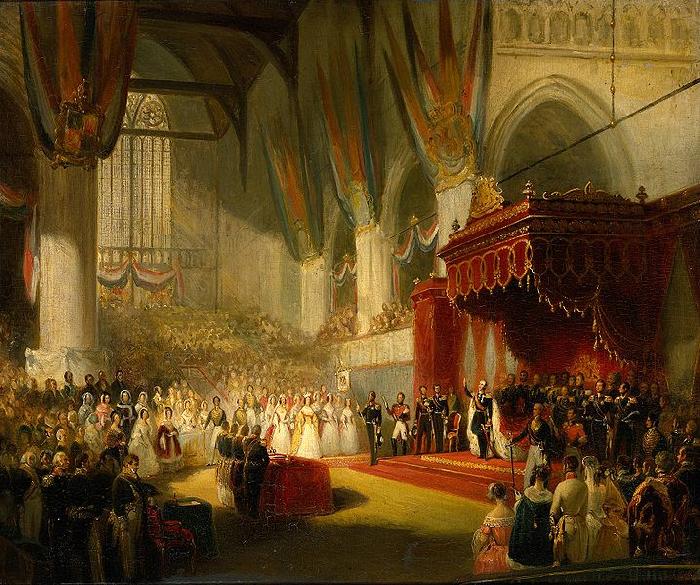 Nicolaas Pieneman The Inauguration of King William II in the Nieuwe Kerk Sweden oil painting art